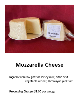 Mozzarella -Per Wedge 3rd week