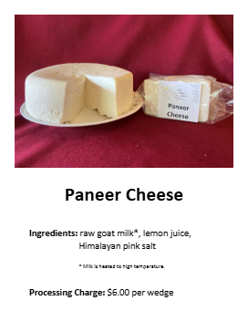 Paneer Cheese -Per wedge 4th week